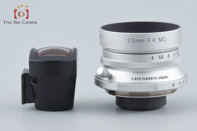 Voigtlander SNAPSHOT-SKOPAR 25mm f/4 MC Silver L39 Mount w/ 25mm Viewfinder