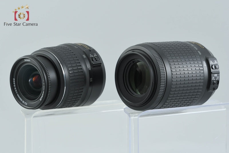 Nikon D40x 10.2 MP DSLR AF-S DX 18-55 55-200 Lenses
