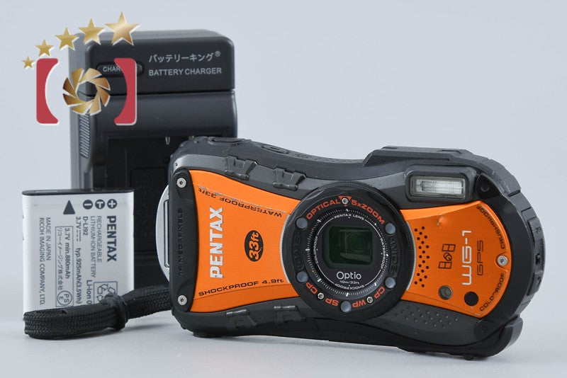 Ricoh Pentax Optio WG-1 GPS Shiny Orange 14.0 MP Waterproof Action Camera