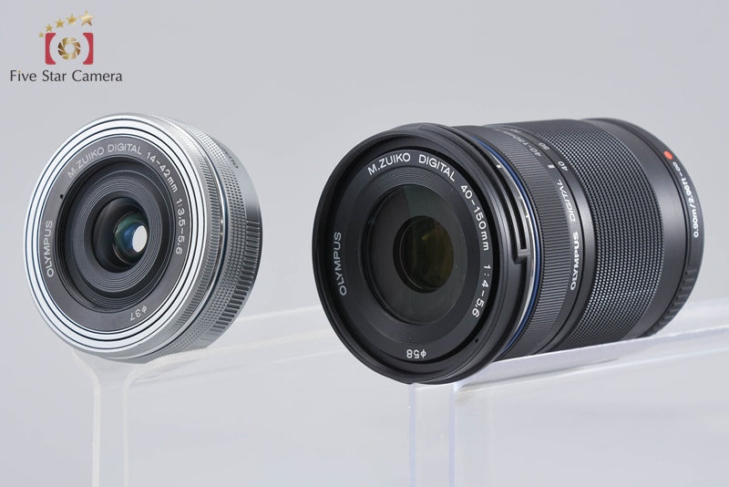 "Count 1,470" Olympus OM-D E-M10 Mark II Silver 16.1 MP 14-42 40-150 Lens w/ Box