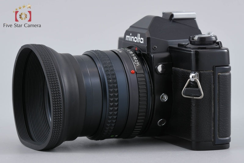 MINOLTA XG-E Black 35mm SLR Film Camera + MD ROKKOR 50mm f/1.4