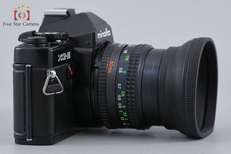 MINOLTA XG-E Black 35mm SLR Film Camera + MD ROKKOR 50mm f/1.4