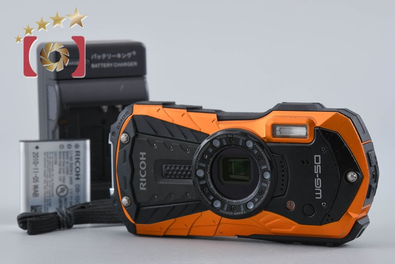 Ricoh PENTAX WG-50 Orange 16.0 MP Waterproof Action Camera