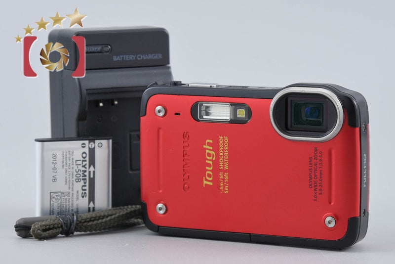 "Shutter count 936" Olympus STYLUS TG-625 Tough Red 12.0 MP Digital Camera