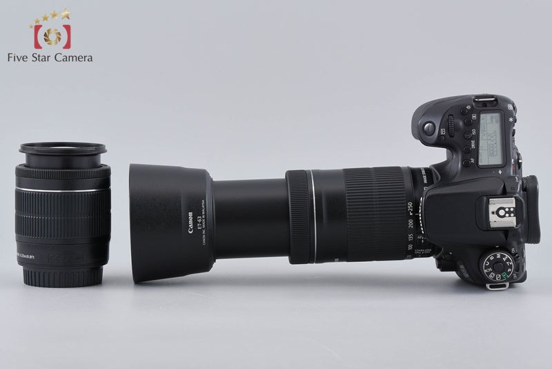 Canon EOS 70D 20.2 MP Digital SLR Camera EF-S 18-55 55-250 Lenses
