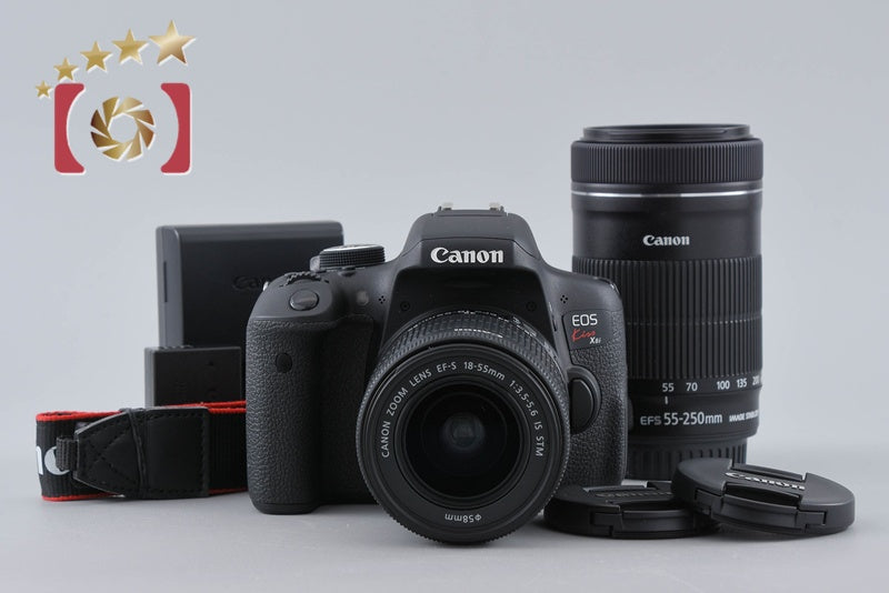 "Count 4,213" Canon EOS Kiss X8i / Rebel T6i / 750D 24.2MP 18-55 55-250 Lenses