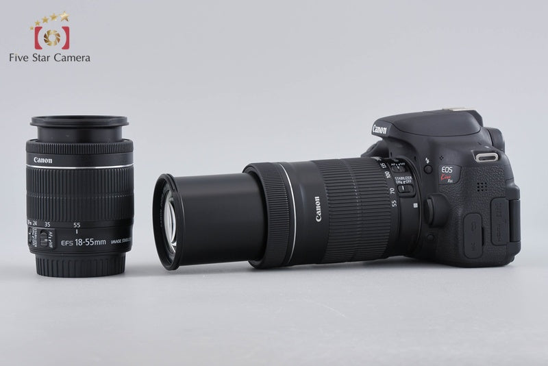 "Count 4,213" Canon EOS Kiss X8i / Rebel T6i / 750D 24.2MP 18-55 55-250 Lenses
