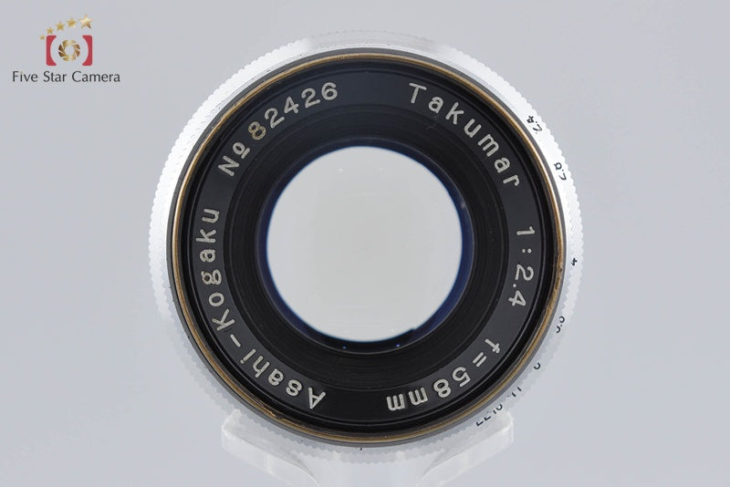 Asahi Kogaku Takumar 58mm f/2.4 M37 Mount Lens for asahiflex