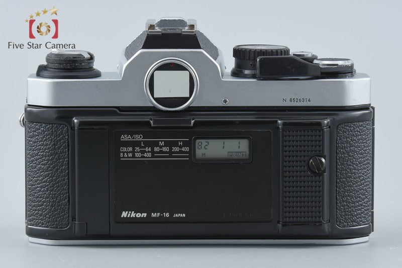 Nikon New FM2 FM2N Silver Later Model + MF-16 Data Back 2026.06 Overhauled!!