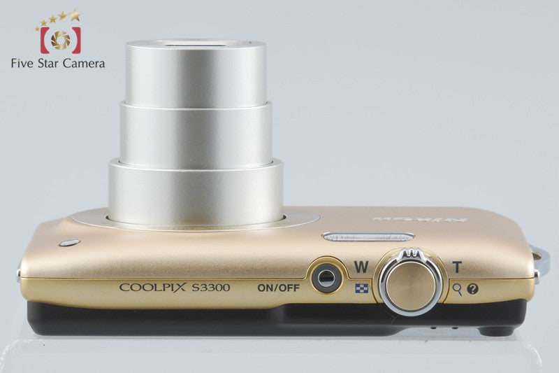Nikon COOLPIX S3300 Sweet Gold 16.0 MP Digital Camera
