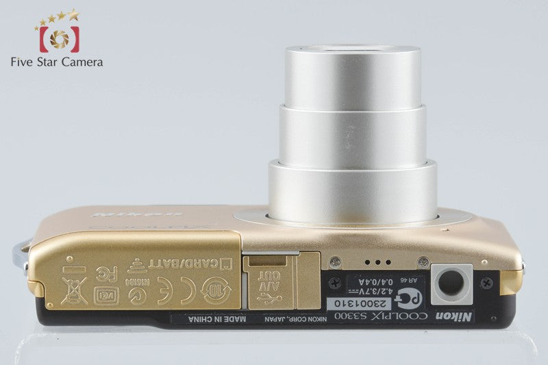 Nikon COOLPIX S3300 Sweet Gold 16.0 MP Digital Camera