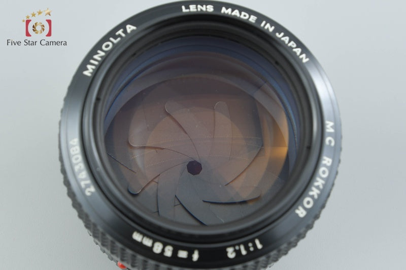 Minolta MC ROKKOR 58mm f/1.2 MD Mount Lens
