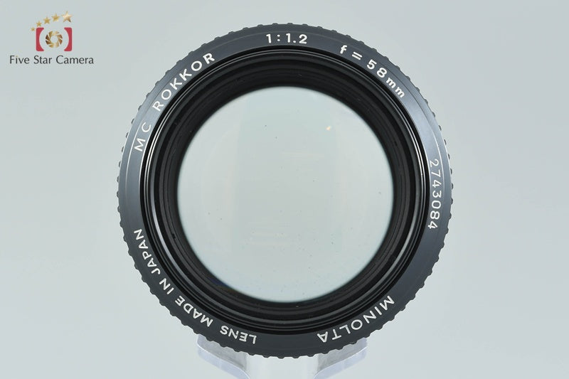 Minolta MC ROKKOR 58mm f/1.2 MD Mount Lens