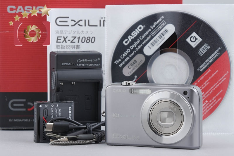 Casio EXILIM ZOOM EX-Z1080 Gray 10.1 MP Digital Camera w/ Box