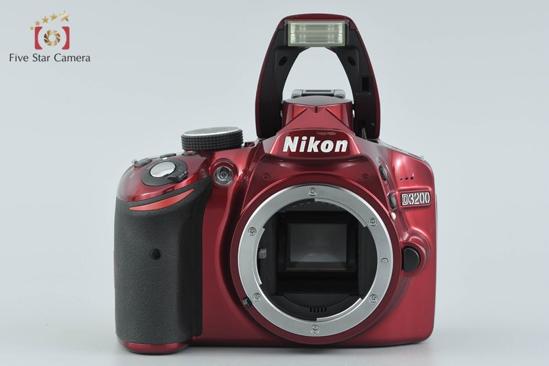 "Shutter count 4,931" Nikon D3200 Red 24.2 MP DSLR 18-55 VR Lens