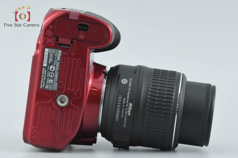 "Shutter count 4,931" Nikon D3200 Red 24.2 MP DSLR 18-55 VR Lens