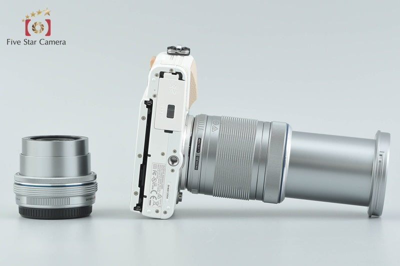 "Count 1,746" Olympus PEN Lite E-PL7 White 16.1 MP EZ 14-42 40-150 Lenses w/ Box