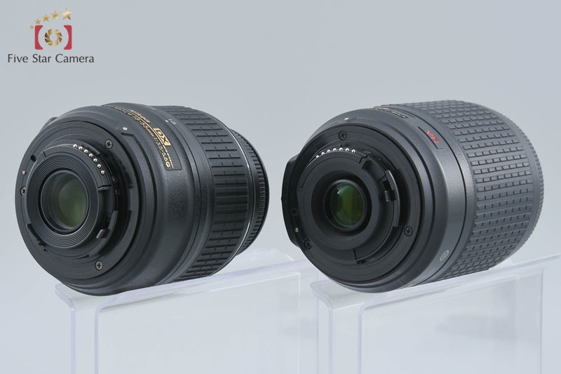 Nikon D5000 12.3 MP DSLR Camera 18-55 55-200 VR Lenses