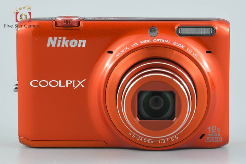 Nikon COOLPIX S6500 Mandarin Orange 16.0 MP Digital Camera w/ Box
