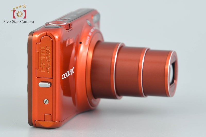 Nikon COOLPIX S6500 Mandarin Orange 16.0 MP Digital Camera w/ Box