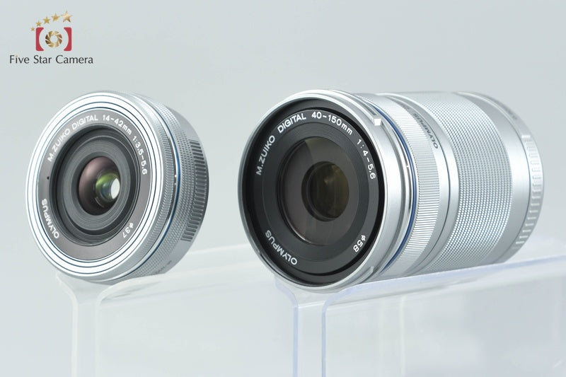 "Count 1,601" Olympus E-PL9 White 16.1 MP Mirrorless Camera 14-42 40-150 Lenses