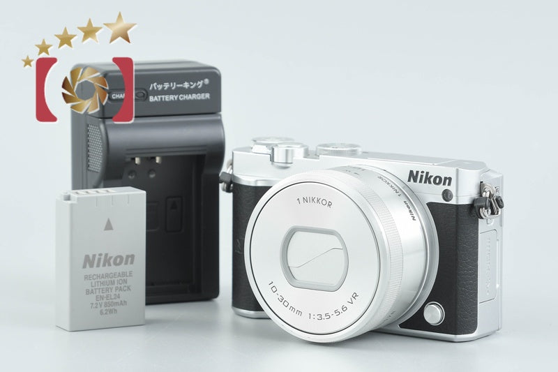 Nikon 1 J5 Silver 20.8 MP Digital Camera 10-30 VR Lens