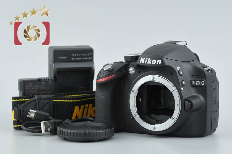 "Shutter count 285" Nikon D3200 Black 24.2 MP Digital SLR Camera Body