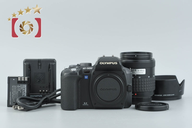 "Shutter count 3,173" Olympus E-500 Black 8.0 MP DSLR 14-45 Lens