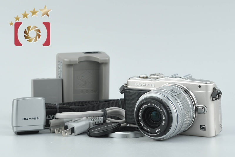 "Shutter count 5,104" Olympus PEN Lite E-PL6 Silver 16.1 MP 14-42 EZ Lens