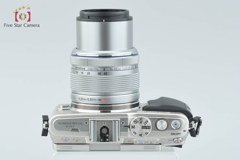 "Shutter count 5,104" Olympus PEN Lite E-PL6 Silver 16.1 MP 14-42 EZ Lens