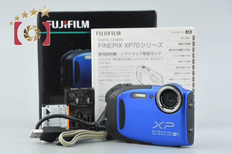 Fujifilm FinePix XP70 Blue 16.4 MP Digital Camera w/ Box