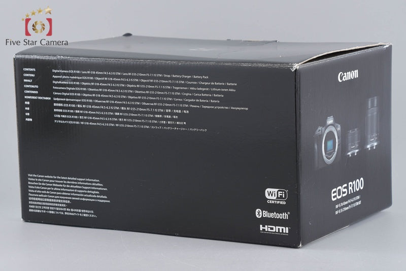 "Shutter count 1,000" Canon EOS R100 24.1 MP 18-45 55-210 Lenses w/ Box