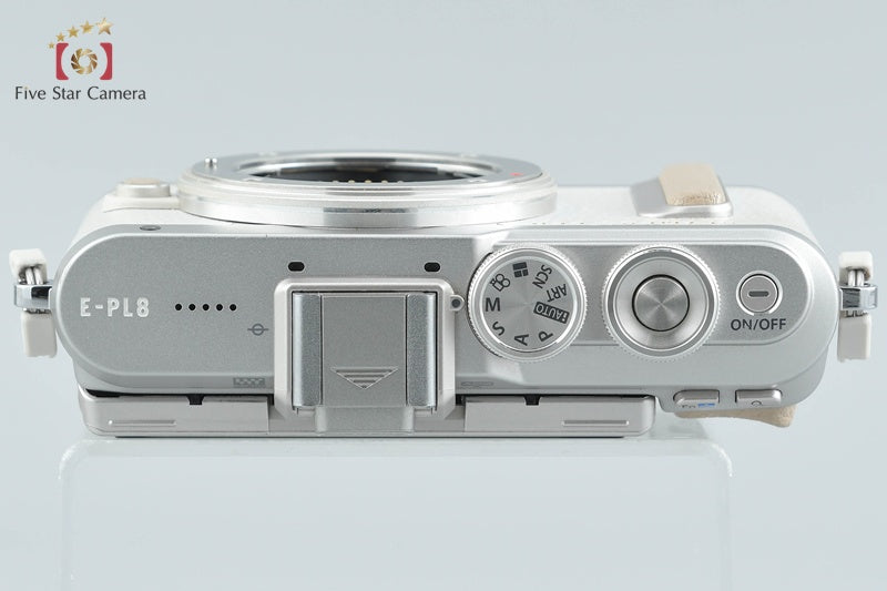 "Shutter count 5,597" Olympus PEN E-PL8 White 16.1 MP Digital Camera