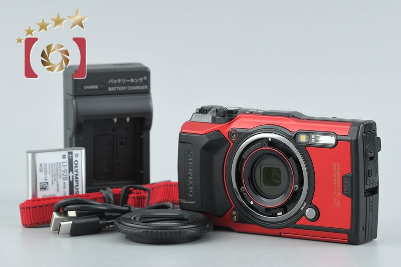 "Count 1,383" Olympus Tough TG-6 Red 12.0 MP 15m Waterproof Digital Camera