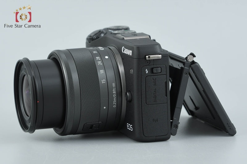 Canon EOS M3 Black 24.2 MP Digital Camera 15-45 Lens w/ Box