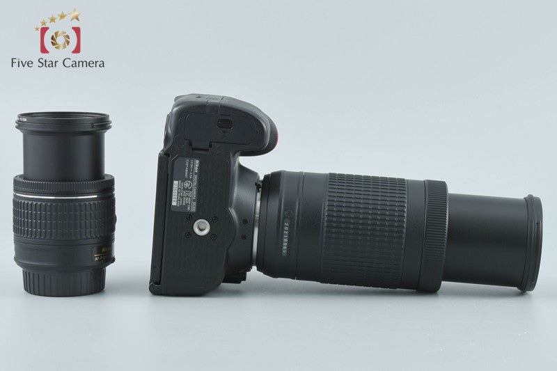 Nikon D5300 Black 24.2 MP DSLR Camera AF-P 18-55 70-300 VR Lenses