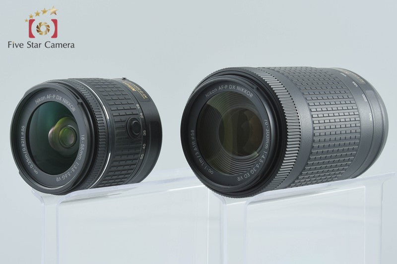 Nikon D5300 Black 24.2 MP DSLR Camera AF-P 18-55 70-300 VR Lenses