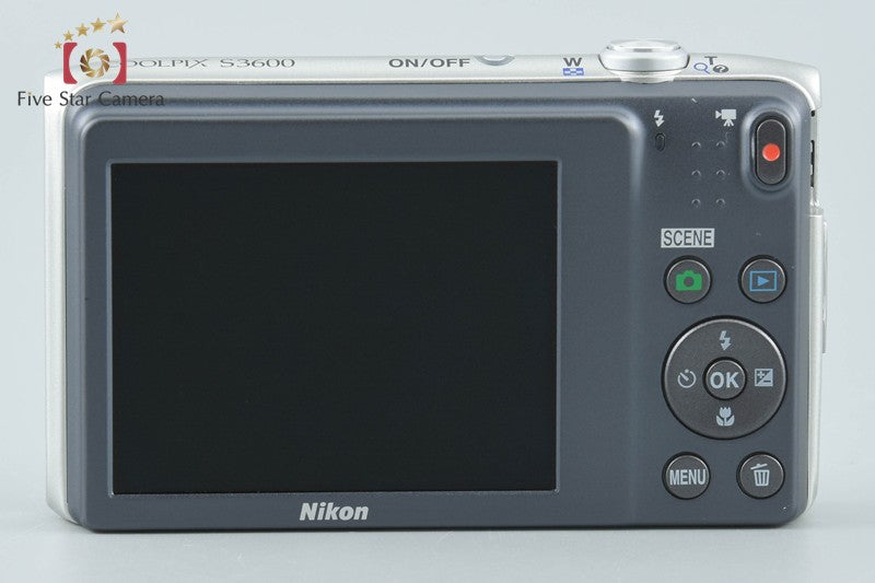 Nikon COOLPIX S3600 Crystal Silver 20.0 MP Digital Camera