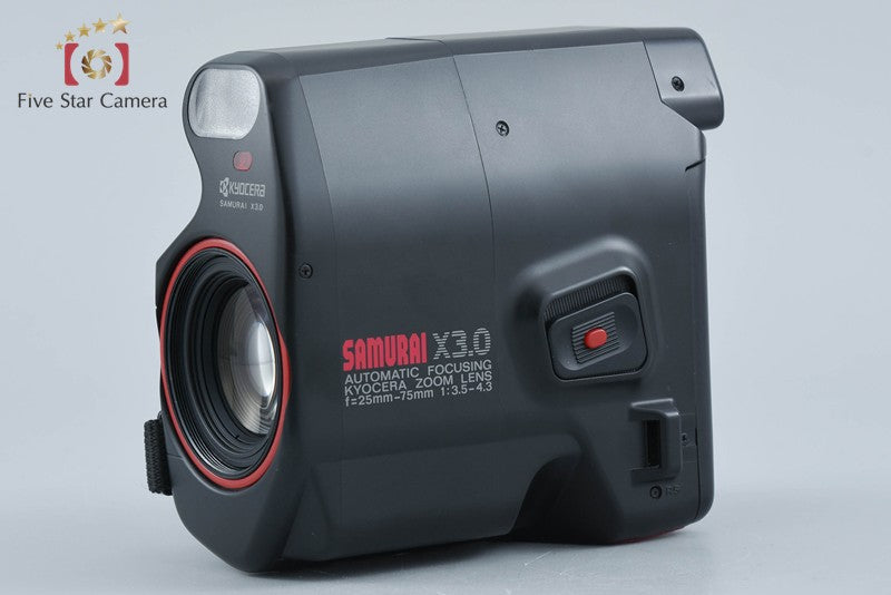 Kyocera Samurai X3.0 Red Point & Shoot Half Frame 35mm Film Camera