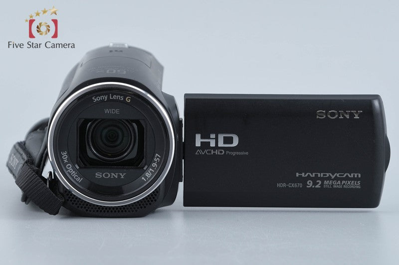 Sony Handycam HDR-CX670 Black Digital HD Camcorder