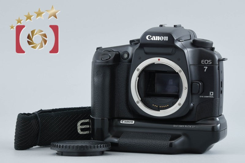 Canon EOS 7 35mm SLR Film Camera Body + BP-300 Battery Pack