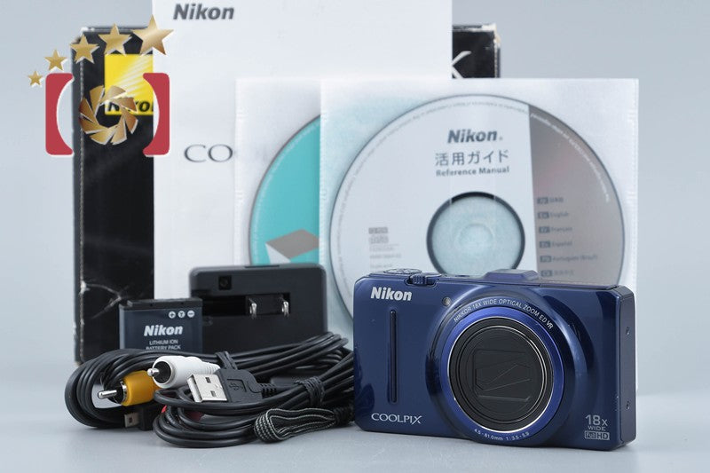 Nikon COOLPIX S9300 Navy Blue 16.0 MP Digital Camera w/ Box