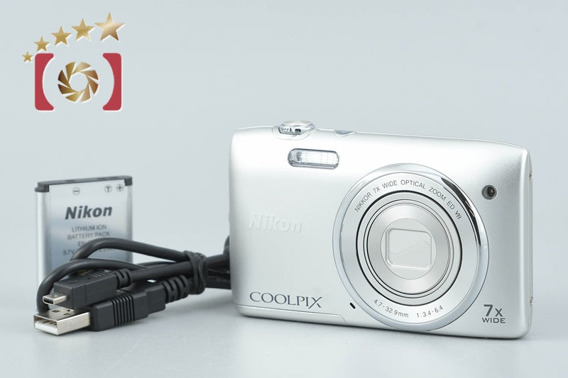 Nikon COOLPIX S3500 Crystal Silver 20.0 MP Digital Camera