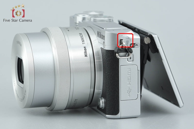 Nikon 1 J5 Silver 20.8 MP Digital Camera 10-30 Lens w/ Box