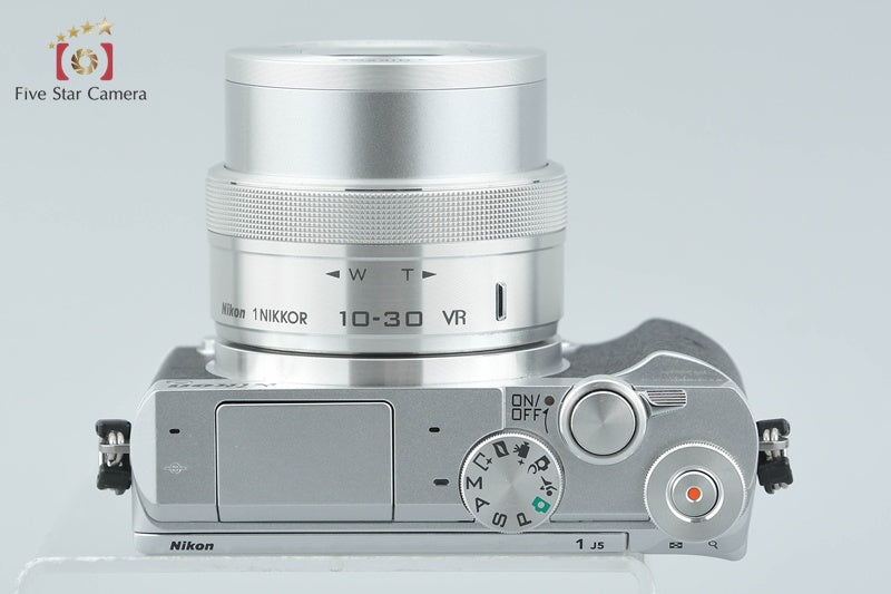 Nikon 1 J5 Silver 20.8 MP Digital Camera 10-30 Lens w/ Box