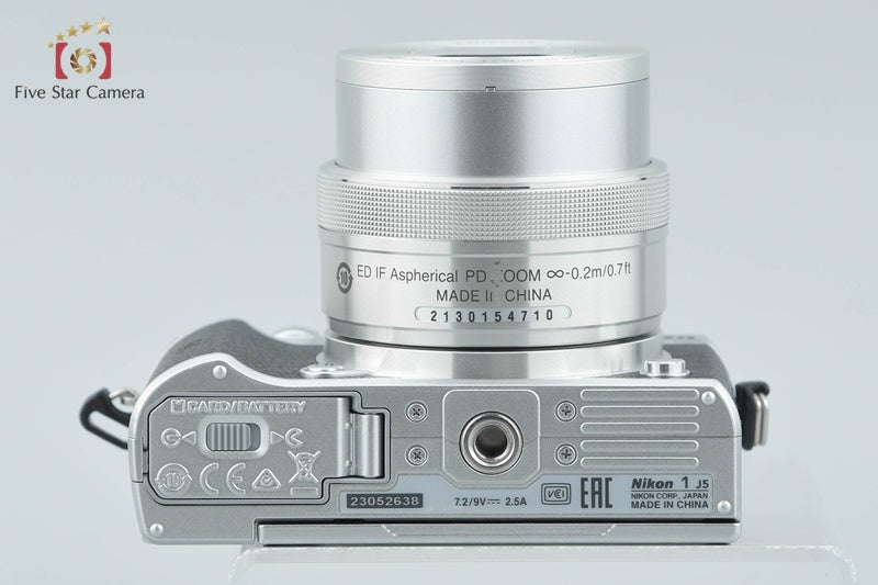 Nikon 1 J5 Silver 20.8 MP Digital Camera 10-30 Lens w/ Box