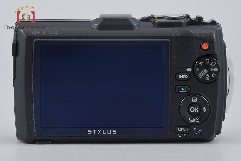 "Count 5,702" Olympus STYLUS TG-4 Tough Black 16.0 MP Digital Camera w/ Box