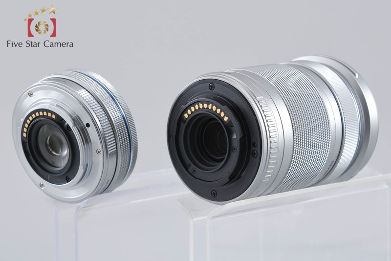 "Shutter count 666" Olympus PEN E-PL8 White 16.1 MP 14-42 40-150 Lenses w/ Box