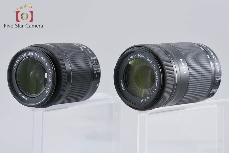 Canon EOS Kiss X8i / Rebel T6i / 750D 24.2 MP 18-55 55-250 Lenses w/ Box