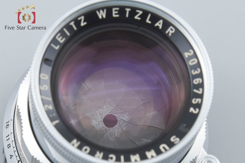 Leica SUMMICRON 50mm f/2 1st Later Model Leica M Mount